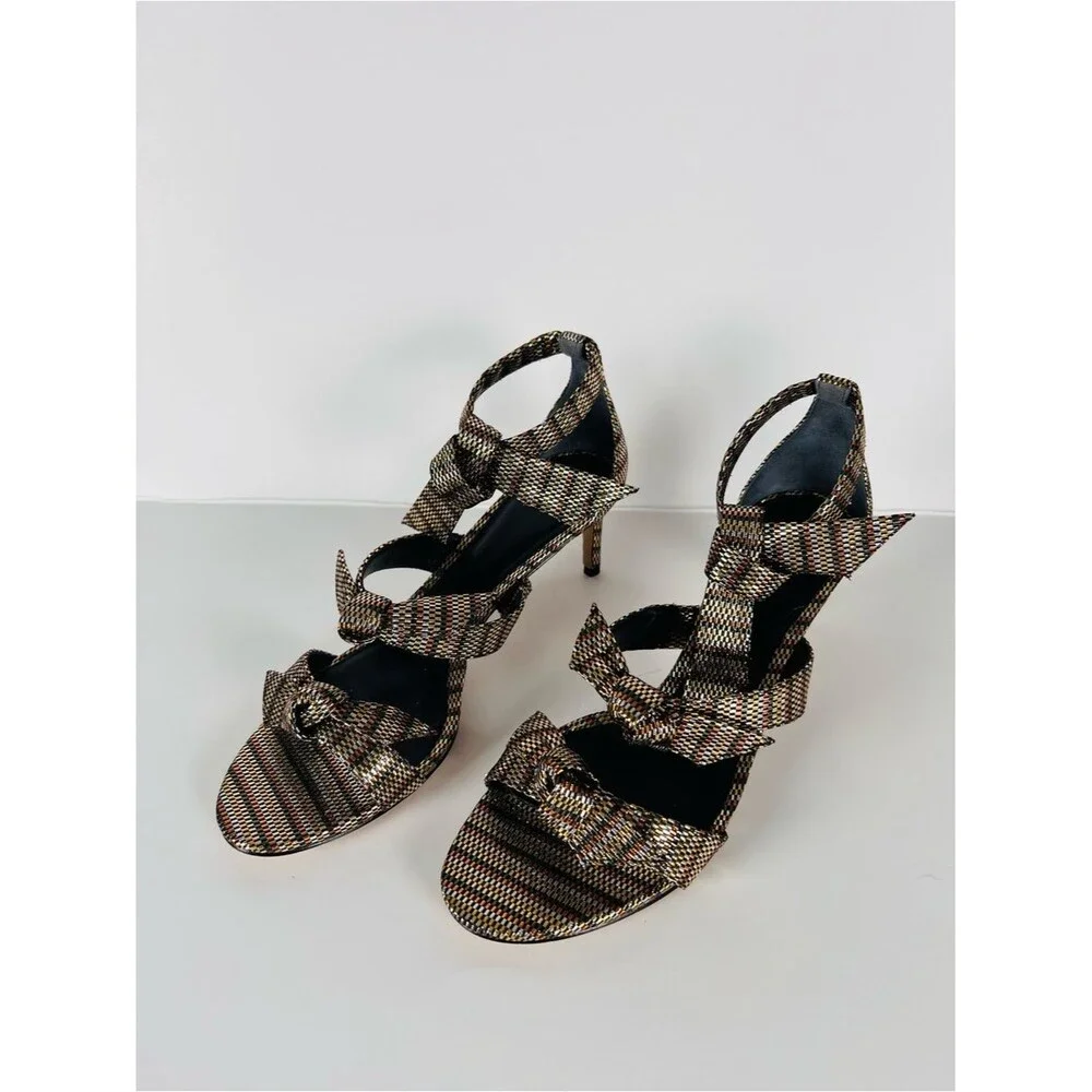 Alexandre Birman Lolita Kaleido Knot Sandal Heels Size 38.5